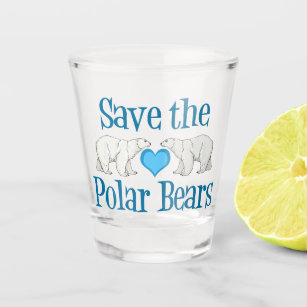 Save the Polar Bears Shot Glass