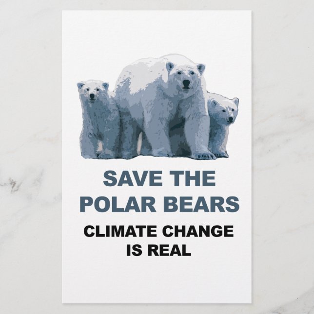 Save the Polar Bears Stationery (Front)