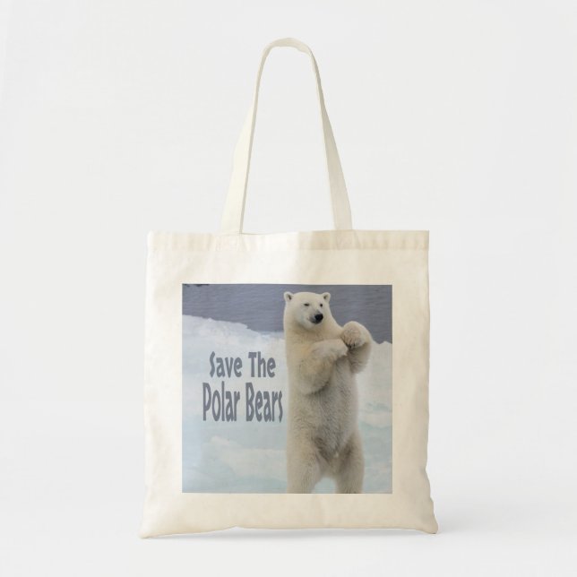 Save The Polar Bears Tote Bag (Front)