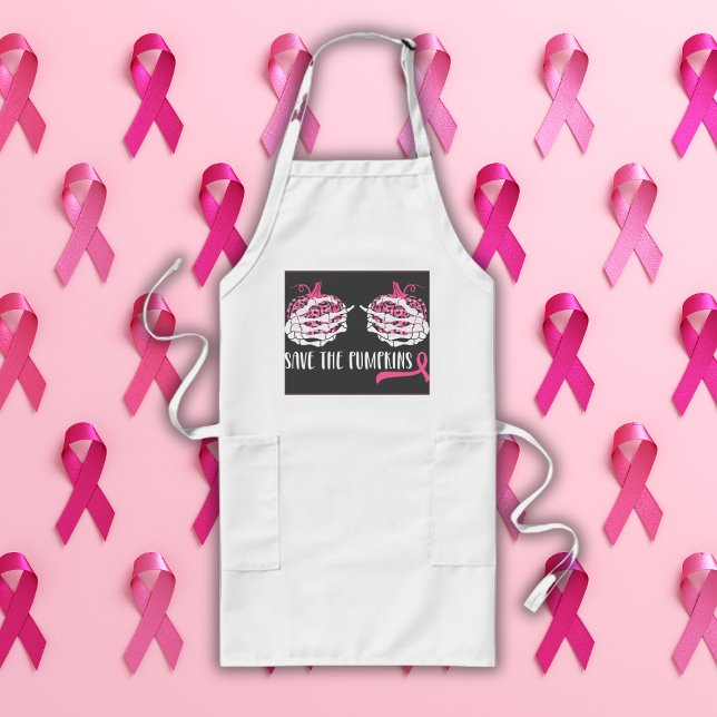 Save the Pumpkins Breast Cancer Awareness Long Apron (Creator Uploaded)