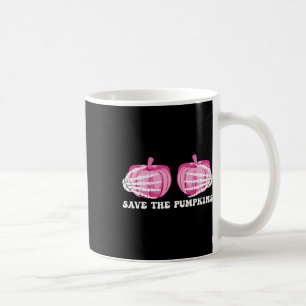Save The Pumpkins Halloween Breast Cancer Awarenes Coffee Mug