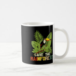 Save The Rainforest Earth Day Retro Style  Coffee Mug