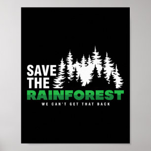 Save The Rainforest Environmental Climate Protecti Poster