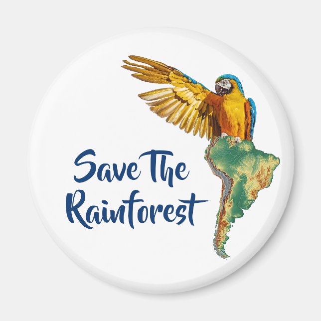 Save The Rainforest Magnet (Front)