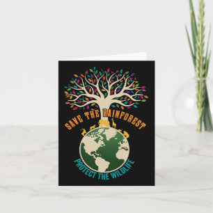 Save The Rainforest Protect The Wildlife Vintage E Card