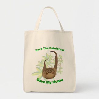 Save The Rainforest Sloth Tote Bag
