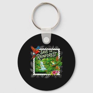 Save The Rainforest Tree Frog Tropical Nature Key Ring