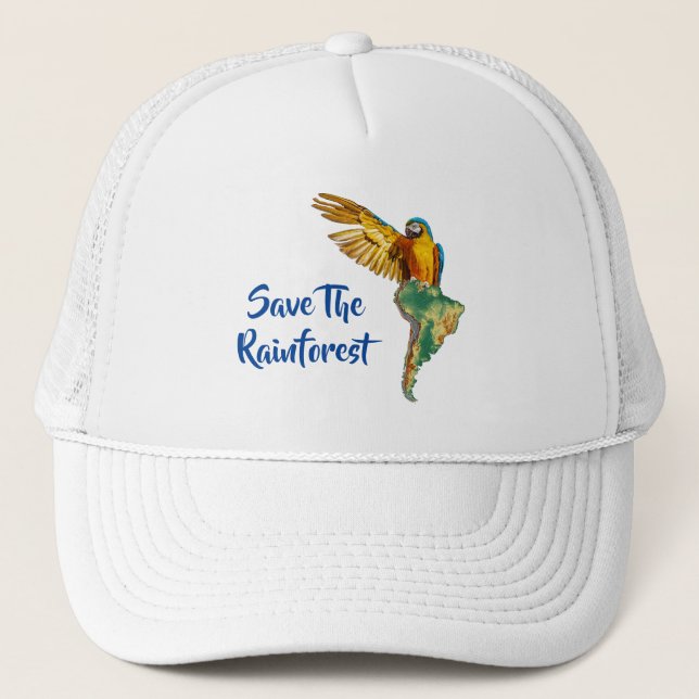 Save The Rainforest Trucker Hat (Front)