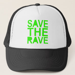 Save the rave green NU RAVE raver 80s scene Trucker Hat