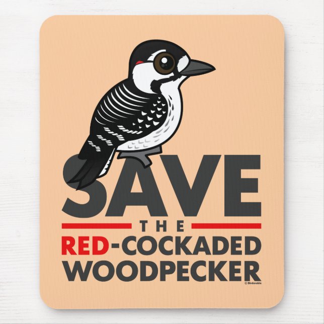 Save the Red-cockaded Woodpecker Mouse Pad (Front)