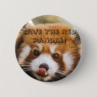 Save The Red Pandas! 6 Cm Round Badge