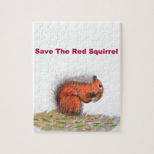 Save the red squirrel jigsaw puzzle