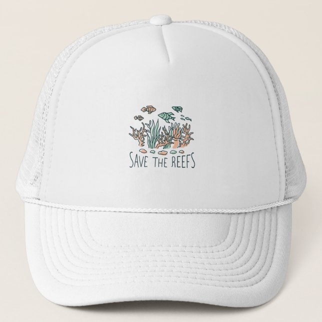 Save the reefs trucker hat (Front)
