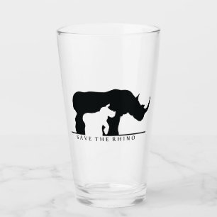 Save the Rhino Glass