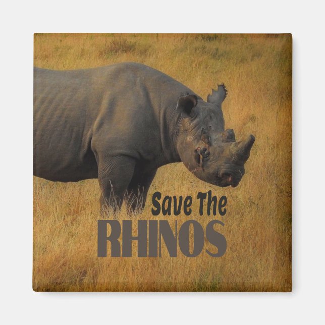 Save The Rhinos Magnet (Front)