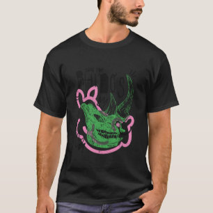 Save The Rhinos Skull Art T-Shirt
