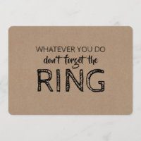 Save The Ring - Funny Ring Bearer Proposal
