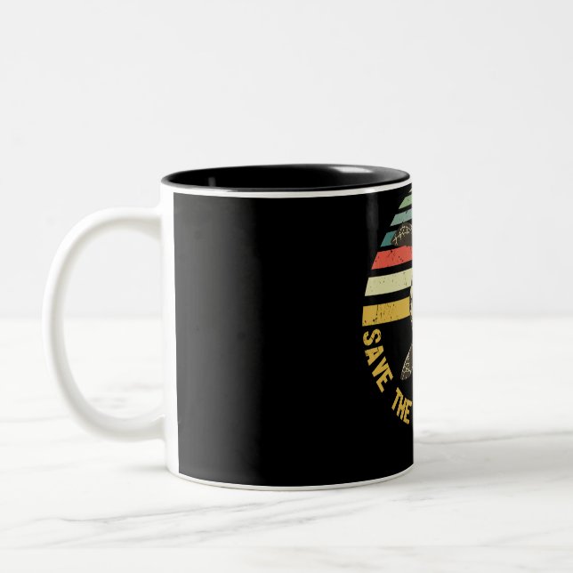 save the river cooters Two-Tone coffee mug (Left)