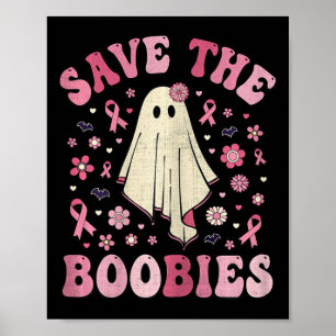 Save The S Breast Cancer Awareness Halloween Poster