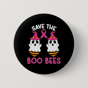 Save The S Breastees Boo Bees Breast Cancer Awaren 6 Cm Round Badge