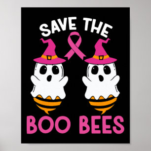Save The S Breastees Boo Bees Breast Cancer Awaren Poster