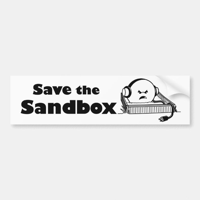 Save the Sandbox Bumper Sticker (Front)