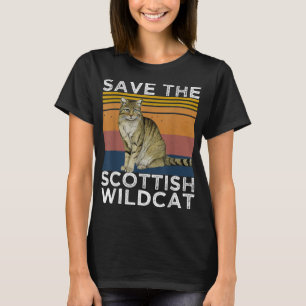 Save The Scottish Wildcat , Scottish Wildcat Lover T-Shirt