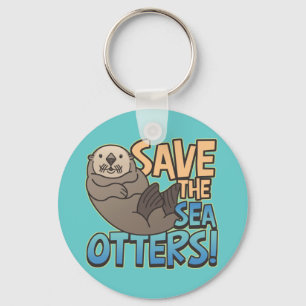 Save The Sea Otters Key Ring