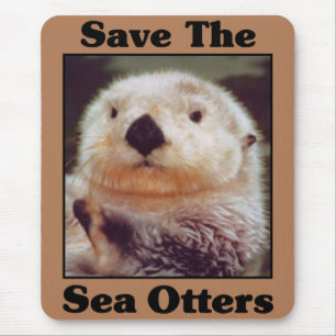 Save the Sea Otters Mouse Pad
