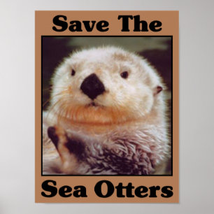 Save the Sea Otters Poster