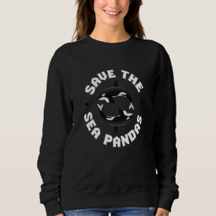 Save The Sea Pandas Orcas Whale Sea Sweatshirt