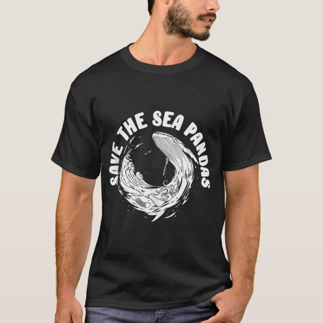 Save The Sea Pandas T-Shirt (Front)