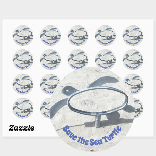Save the Sea Turtle Save the Sea Earth Day Classic Round Sticker