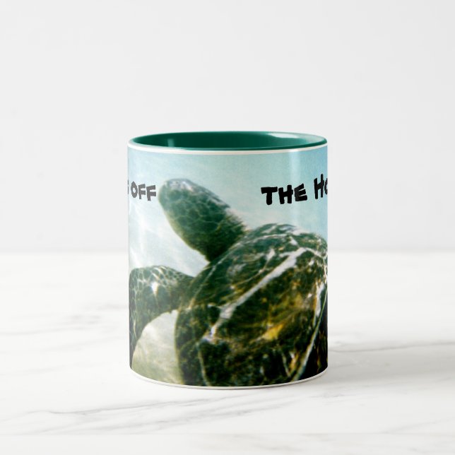 Save the Sea Turtle Two-Tone Coffee Mug (Center)