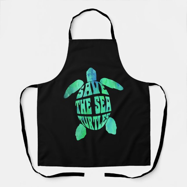 Save The Sea Turtles Apron (Front)