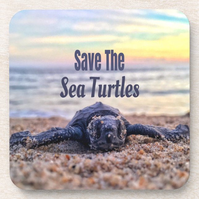 Save The Sea Turtles Coaster (Front)