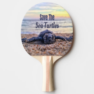 Save The Sea Turtles Ping Pong Paddle
