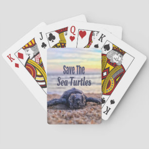 Save The Sea Turtles Playing Cards