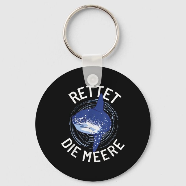 Save The Seas Environmental Protection Ocean Moonf Key Ring (Front)