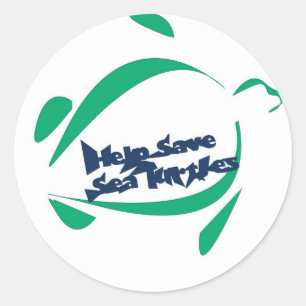 save the seat turtles classic round sticker