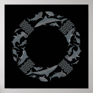 Save the Sharks Lifesaver Poster