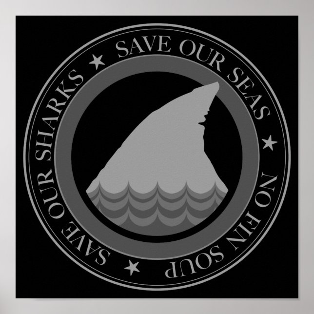 save the sharks poster (Front)