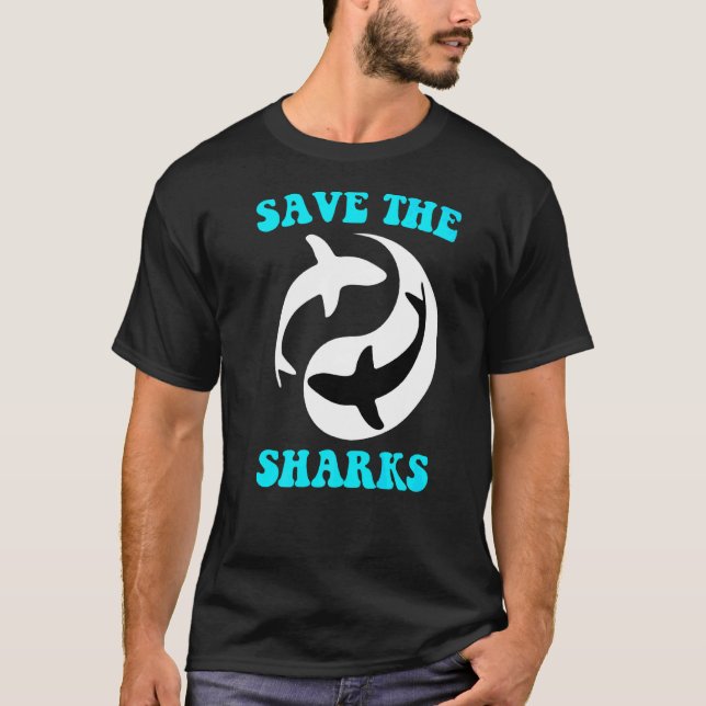Save The Sharks Species Protection Shark Diver  2 T-Shirt (Front)