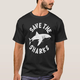Save The Sharks Stop Finning Shark Diver T-Shirt