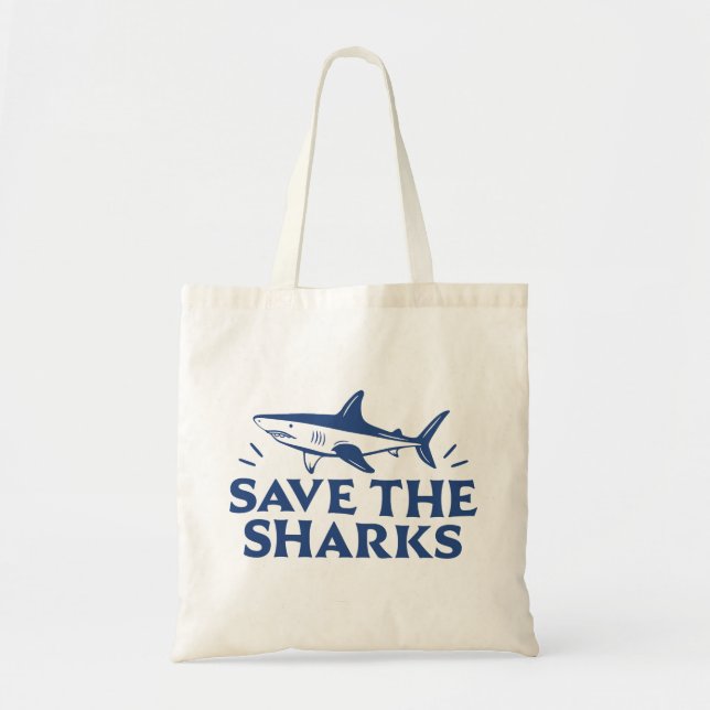 Save the sharks tote bag (Front)