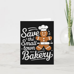 Save The Small Xmas Town Kery Gingerbread Christma Card