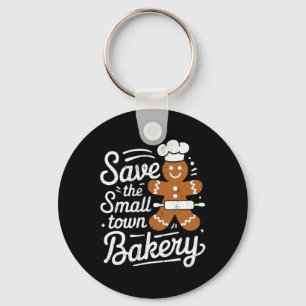 Save The Small Xmas Town Kery Gingerbread Christma Key Ring