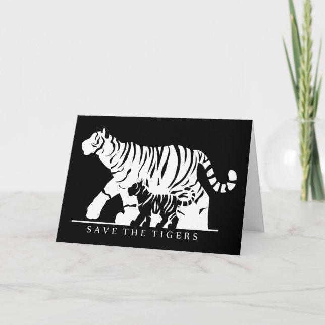 Save the Tigers (Black) Card (Front)