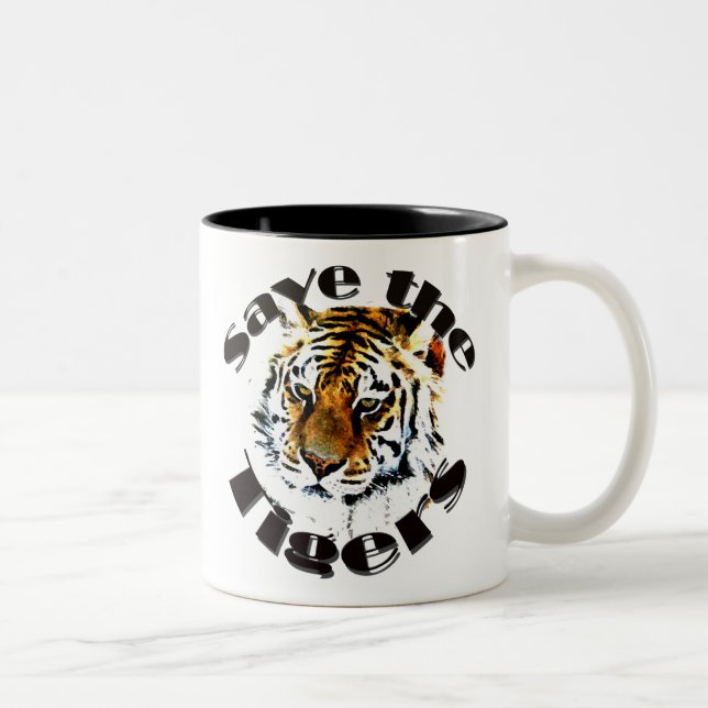 Save the Tigers Two-Tone Coffee Mug (Right)