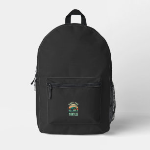 Save The Turtles Animal Turtle Pet Lover (1) Printed Backpack
